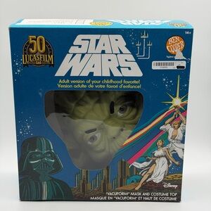 Ben Cooper Star Wars Yoda Mask And Costume Top 50th Lucasfilm Anniversary - Open